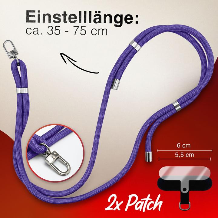 Actual product image Nalia HoldMe Lanyard Handykette – Universal Trageband für Smartphones - Verstellbar, Soft & Elastisch
