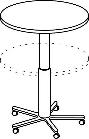 Actual product image eurokraft pro Conference table (Ø 80 cm)