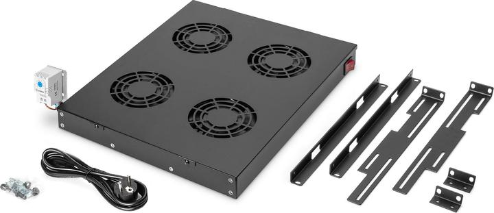 Produktbild Digitus DN-19 FAN-4-HO-SW Einschubbelüftungseinheit 4 Lüfter, schwarz