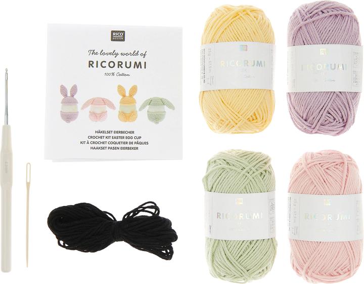 Actual product image Rico Design Ricorumi crochet set "Easter egg cup" (1 x, 11 x 11 x 11 cm)