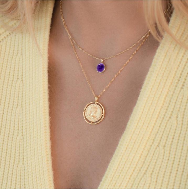 Produktbild Glanzstücke München Damen Sterling Silber Amethyst gelbgold 40,0 cm Basiskette + 5,0 cm Verlängerung - 11040 (Sterling Silber, 40 - 45 cm)