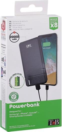 Immagine prodotto T'nB Powerbank 2xUSB 20 000 mAh / 10W (20000 mAh, 20 W, 10 Wh)