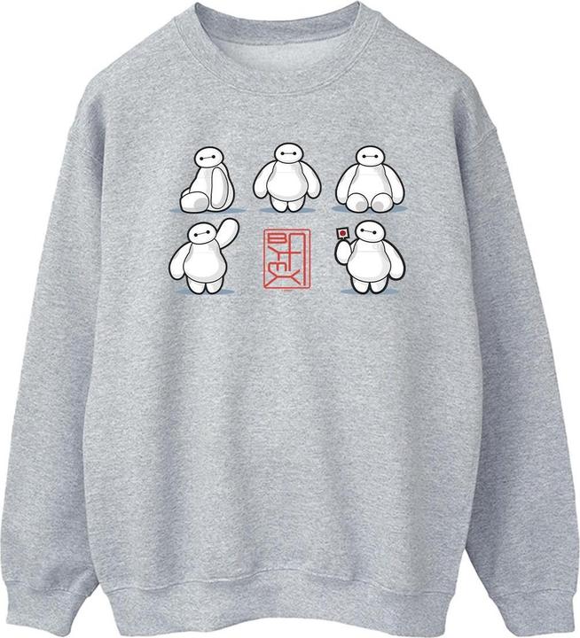 Actual product image Disney Mens Big Hero 6 Baymax Many Poses Sweatshirt (S)