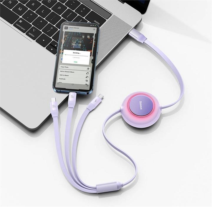 Actual product image Baseus USB type C - USB type C, Lightning, Micro USB B (1.10 m, USB 2.0)