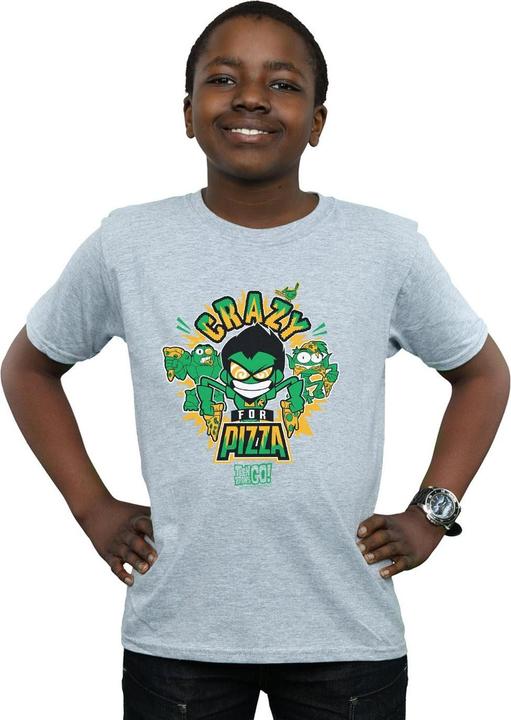 Actual product image Boys Teen Titans Go Crazy For Pizza T-Shirt (128)