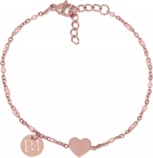 Proud MaMa MAM Armband, Rosé Herzen (19.50 cm, Nickel- und bleifrei)