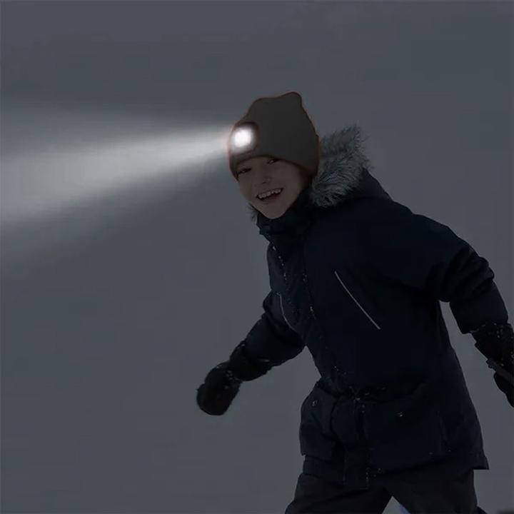 Actual product image Out of the blue Beanie hat with LED light universal size grey