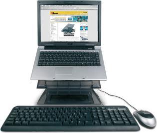 Immagine prodotto Hamlet Kit Tiramisù piattaforma per Notebook con tastiera e mouse usb