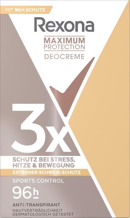 Actual product image Rexona Maximum Protection Deocreme Deodorant Antiperspirant Sports Control - 45 Ml (Stick)