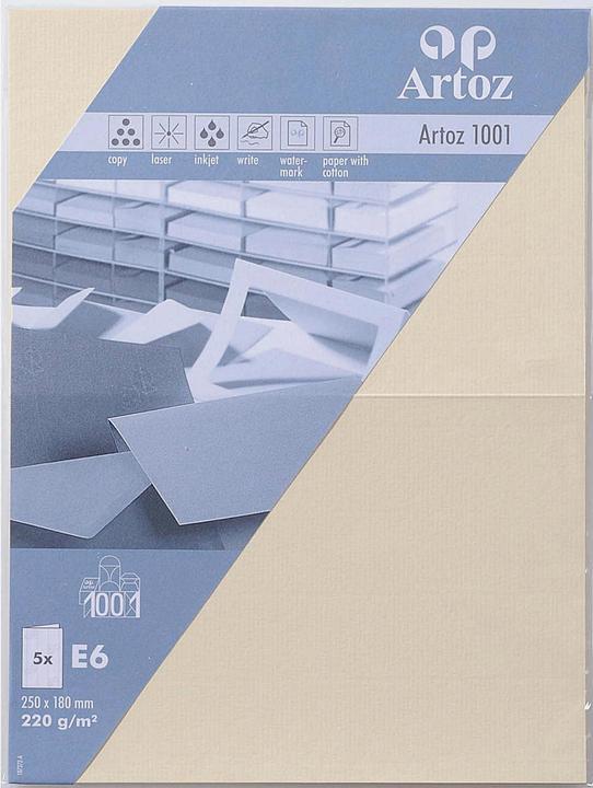 Image du produit Artoz 1001 cartes chamois (12,5 x 18 cm, 220 g/m², 5 x)