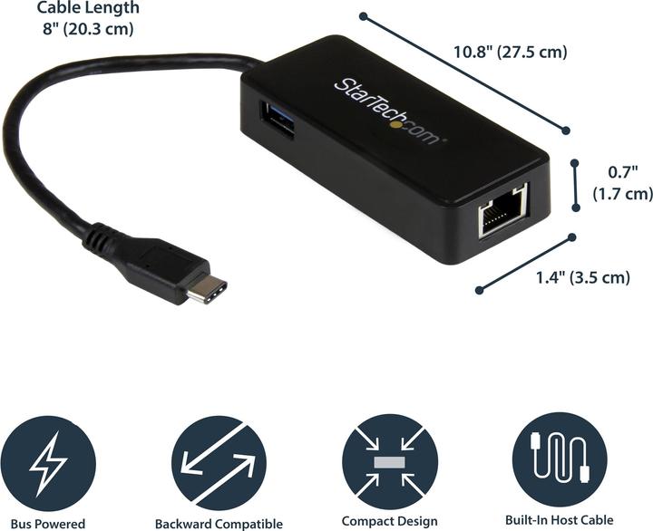 Immagine prodotto StarTech Adattatore Da USB-C A Gigabit (USB, RJ45 (1x))