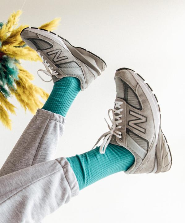 DillySocks Ribbed Shiny Turquoise (Einzelpack, 41 - 46)