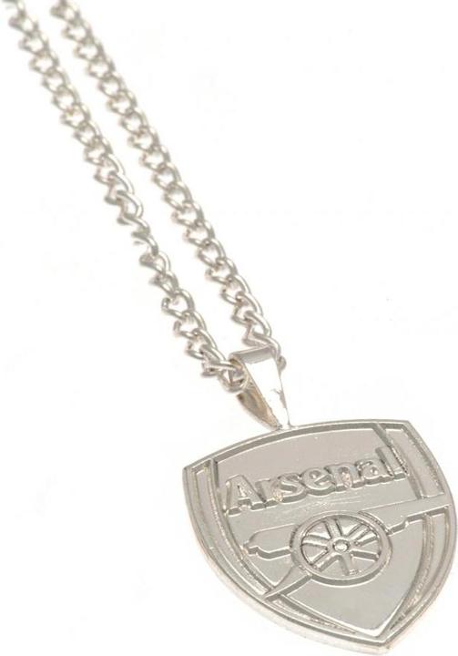 Actual product image Arsenal FC Silver-plated XL pendant and chain (100% metal)