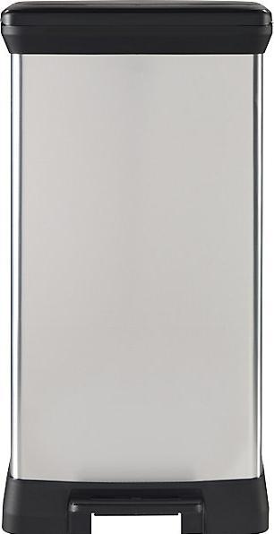 Actual product image Curver Decobin Duo Prullenbak - 23L+23L - Rechthoekig - Zilver metallic (23 l)