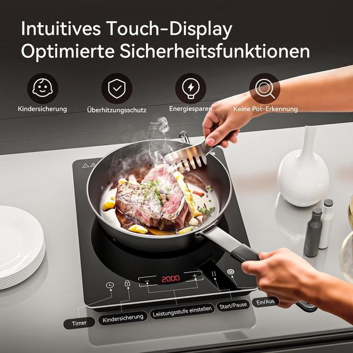 Immagine prodotto Cooknano Induktionskochfeld mit Touch-Display