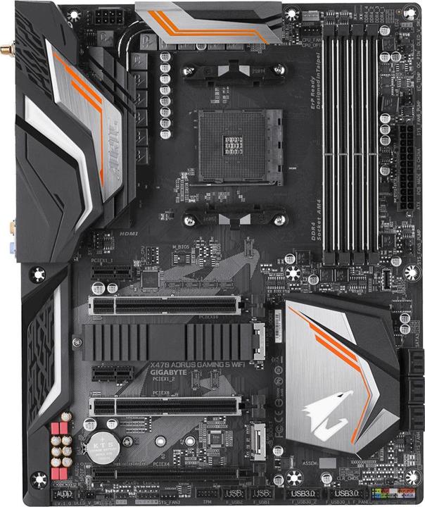 Produktbild Gigabyte X470 Aorus Gaming 5 WiFi (AM4, AMD X470, ATX)