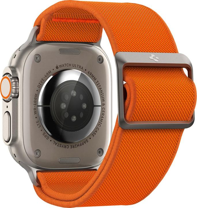 Actual product image Spigen Fit Lite Band for Apple Watch Series 42, 44, 45, 49 mm - orange (42 mm, 44 mm, 45 mm, 49 mm, Nylon, Fabric, Stainless steel, Apple Watch Series 7, Apple Watch Series 8, Apple Watch Ultra)
