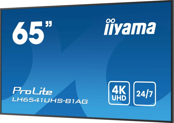 Actual product image iiyama 164.0cm(65") LH6541UHS-B1AG 16:9 3xHDMI+USB IPS (Speditionsversand) (3840 x 2160 Pixels, 64.50")