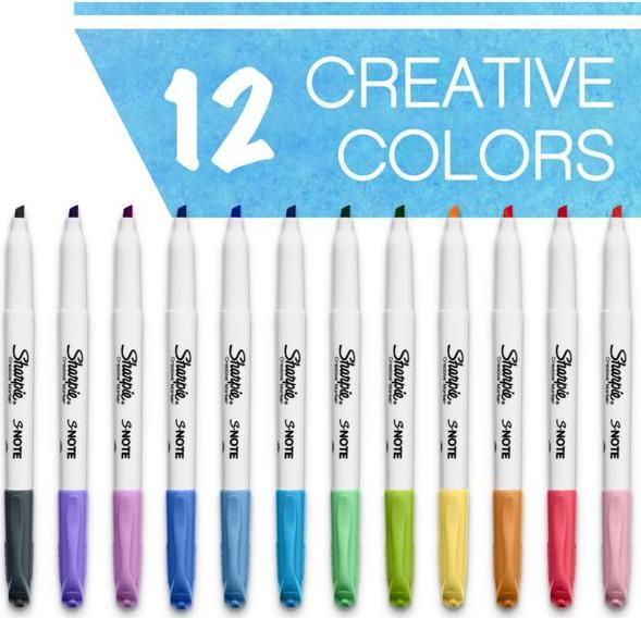 Actual product image Sharpie Permanent marker S-Note Creative 1-5 mm, 12 pieces (Multicoloured, 5 mm, 12 x)
