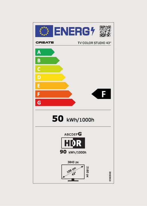 Energie-Label Create Color Studio - Smart (43", 4K)
