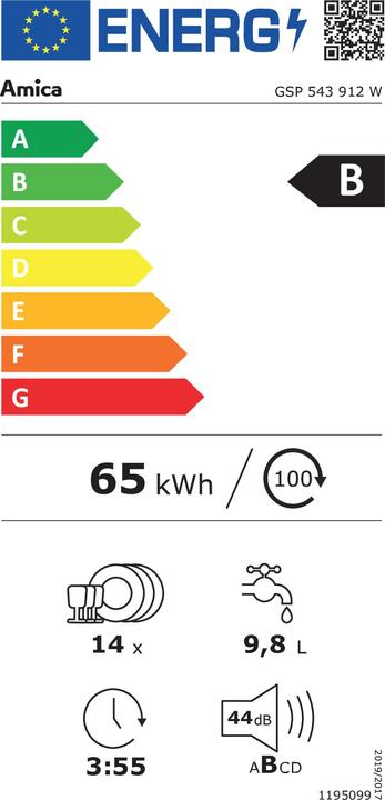Energy Label Amica Geschirrspüler