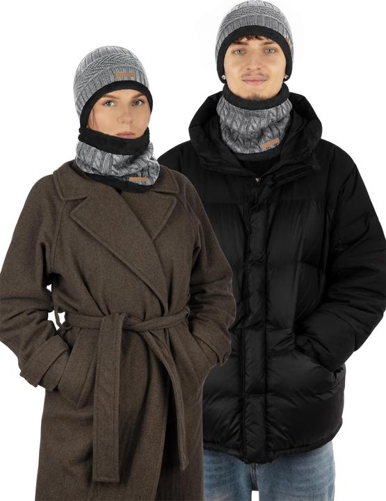 Actual product image Normani Kebili winter set with fur grey/black (One size)