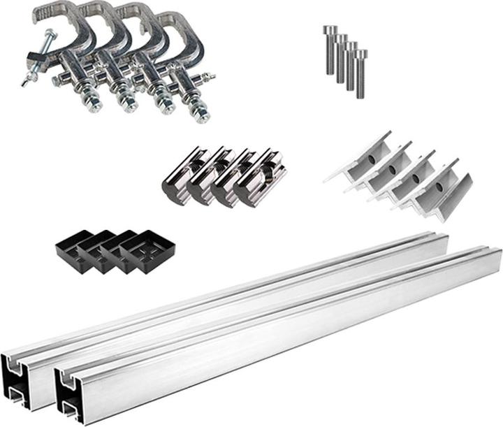 Immagine prodotto Offgridtec Supporto per pannello solare per ringhiera del balcone altezza telaio 35 mm (Materiale di montaggio del sistema solare)