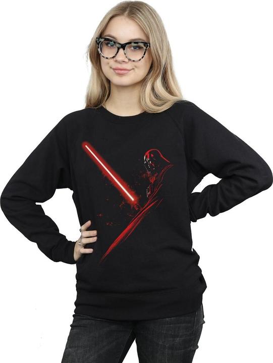 Actual product image Star Wars Womens/Ladies Darth Vader Lightsaber Sweatshirt (XL)
