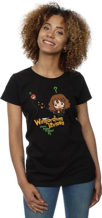 Actual product image Womens/Ladies Hermione Granger Wingardium Leviosa Junior Cotton T-Shirt (XL)