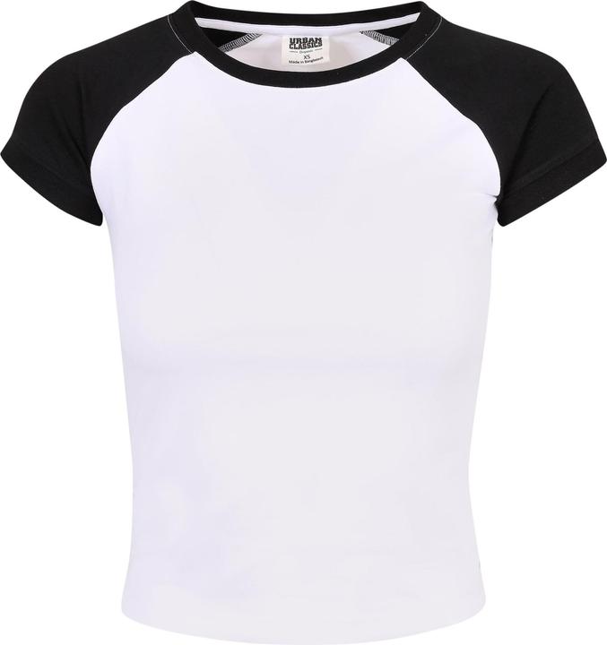 Image du produit Urban Classics Tee-shirt de base-ball rétro pour femmes Organic Stretch Short (XS)