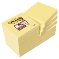 Actual product image Post-it Super Sticky Sticky Notes extra strong 62212SY yellow 12 pads (47.6 x 47.6 mm)