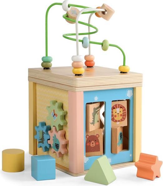 Actual product image Besttoy Wooden activity cube - Nature