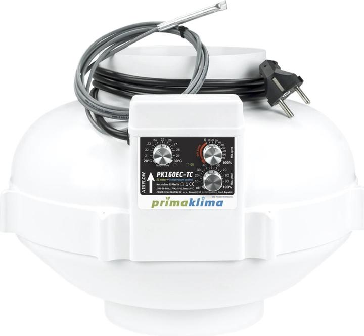 Actual product image Prima Klima Tube fan EC 160 / Temp/Speed Control
