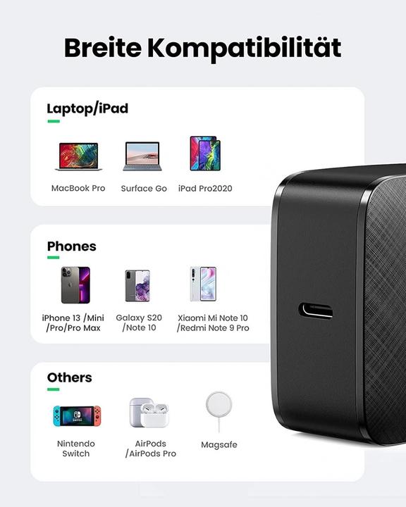 Productafbeelding Ugreen USB-C GaN lader (65 W)