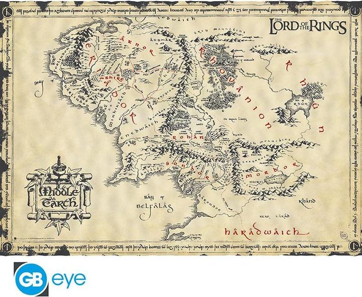 Immagine prodotto GB Eye Il Signore degli Anelli - La Terra di Mezzo (66 x 46 cm)