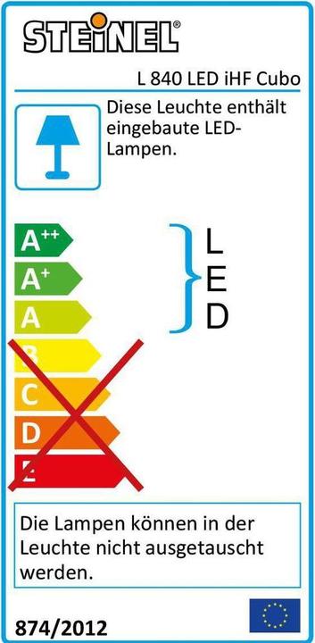 Label énergétique Steinel Lampe à détecteur LED Cubo L 840 (339 lm)