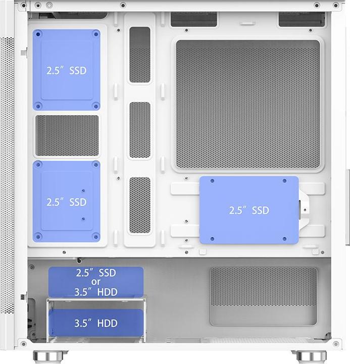 Produktbild Itek Boitier Mini Tour Micro ATX ProMesh 35 (Blanc) (mATX, Mini-ITX)