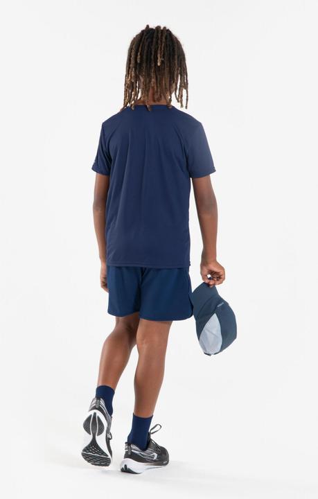 Produktbild Kiprun Laufshirt kurzarm Kinder atmungsaktiv - 500 Dry+ marineblau/grau (140)