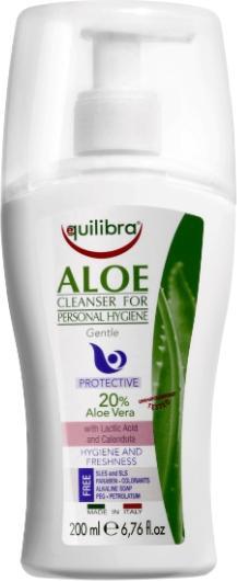 Immagine prodotto Equilibra Detergente delicato all'aloe per l'igiene personale Gel delicato all'aloe vera per l'igiene intima (200 ml, Gel intimo)