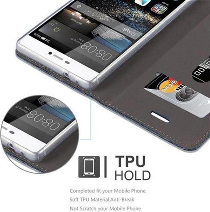 Produktbild Cadorabo Book Jeans Optik Cover (Huawei P8)