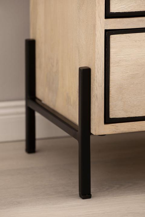 Image du produit FineBuy Chevet FB96459 bois massif marron