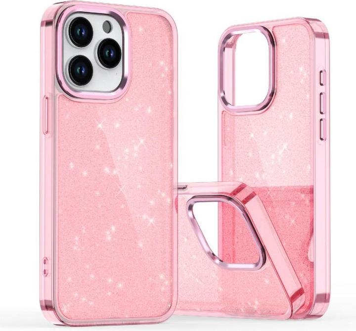 Produktbild Hurtel Glitter Case for iPhone 16 Pro Max - pink with glitter (Apple iPhone 16 Pro Max)
