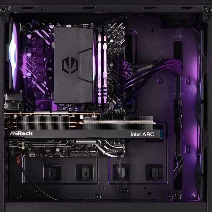 Actual product image Actina 5901443339281 PC Midi Tower AMD Ryzen™ 5 5600 DDR4-SDRAM SSD AMD Radeon RX 7700 XT Black (AMD Ryzen 5 5600, 32 GB, 1000 GB, Radeon RX 7700 XT)