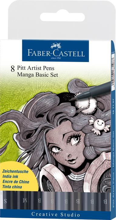 Immagine prodotto Faber-Castell Penna Artista MANGA Pitt (Grigio, Nero, 8 x)