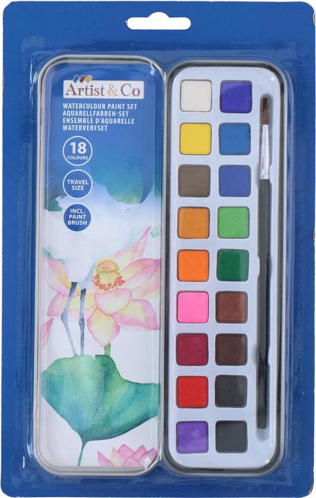 Artist&Co Set d'aquarelle, 19 pcs.