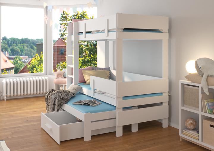 Produktbild ADRK Furniture Etagenbett verdreifachen mit Matratzen ETAPO 180x80 (180 x 80 cm)