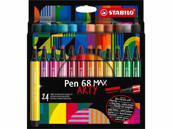 Image du produit STABILO PEN 68 MAX ARTY - Feutre de coloriage (Multicolore, 24 x)