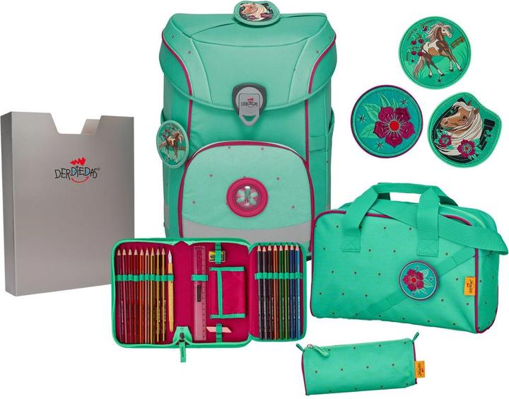 Produktbild Derdiedas ErgoFlex Easy Schulranzen Set Peppermint Pony (20.50 l)