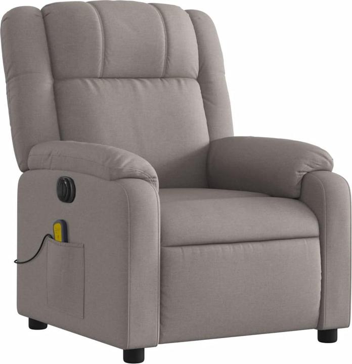 Immagine prodotto VidaXL Poltrona massaggiante Poltrona TV Poltrona relax Poltrona elettrica Tessuto Taupe