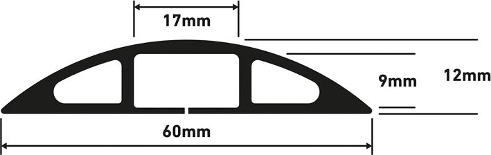 Produktbild Steffen D-Line Aufbodenkanal (Kabelkanal, 100 cm)
